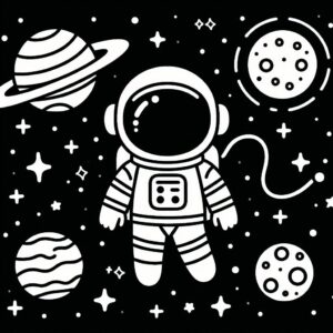 Astronaut Colouring Page