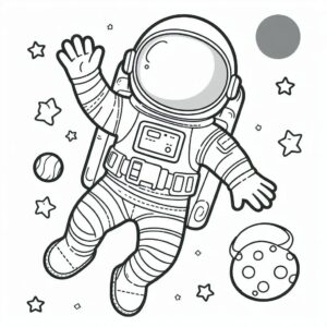 Astronaut Colouring Page