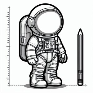 Astronaut Colouring Page