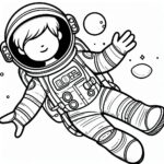 Astronaut Colouring Page