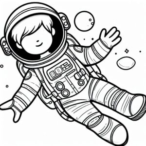 Astronaut Colouring Page