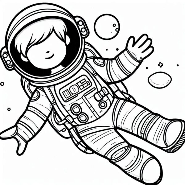 Astronaut Colouring Page