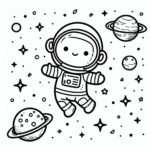 Astronaut Colouring Page