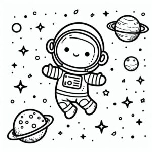 Astronaut Colouring Page