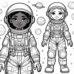 Astronaut Colouring Page