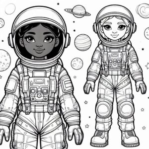 Astronaut Colouring Page