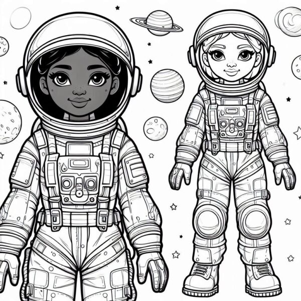 Astronaut Colouring Page