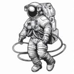 Astronaut Colouring Page