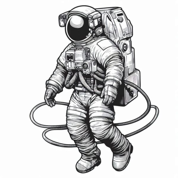 Astronaut Colouring Page