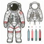 Astronaut Colouring Page
