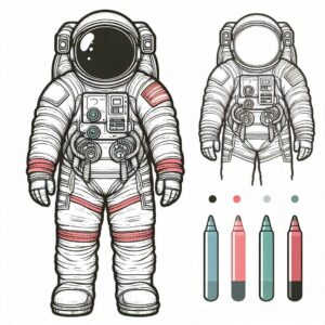 Astronaut Colouring Page