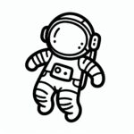 Astronaut Colouring Page