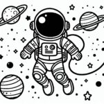 Astronaut Colouring Page