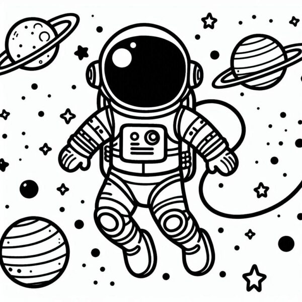 Astronaut Colouring Page