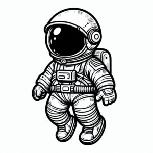 Astronaut Colouring Page