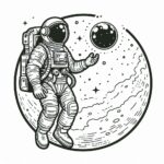 Astronaut Colouring Page