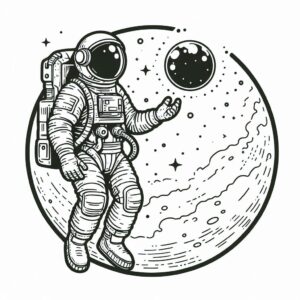 Astronaut Colouring Page