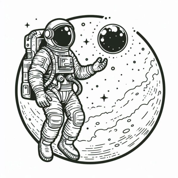 Astronaut Colouring Page
