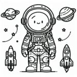 Astronaut Colouring Page
