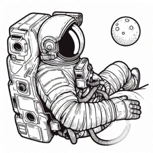 Astronaut Colouring Page