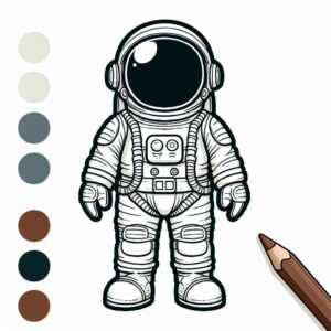 Astronaut Colouring Page