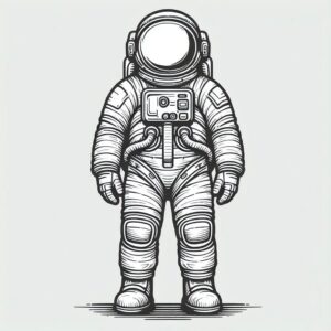 Astronaut Colouring Page