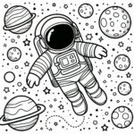Astronaut Colouring Page