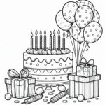 Birthday Colouring Page