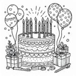 Birthday Colouring Page