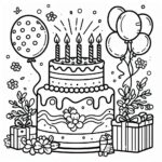 Cake Colouring Page