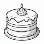 Cake Colouring Page