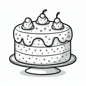 Cake Colouring Page