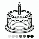 Cake Colouring Page