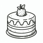 Cake Colouring Page