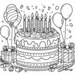 Cake Colouring Page