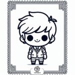 Cute Boy Colouring Page