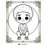Cute Boy Colouring Page