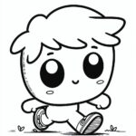 Cute Boy Colouring Page