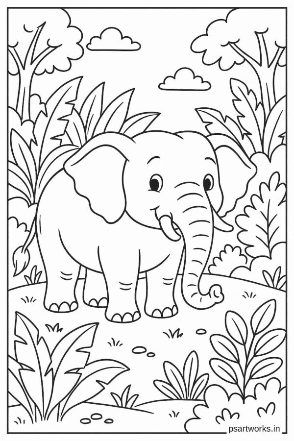 Elephant Coloring page