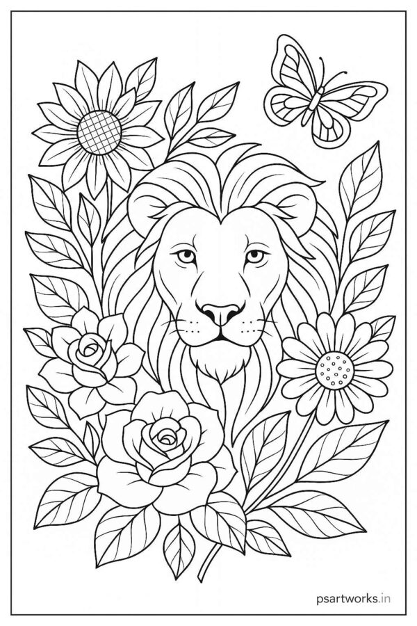 Lion Colouring Page