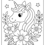 Unicorn Colouring Page