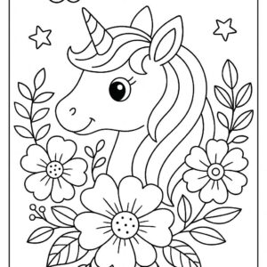 Unicorn Colouring Page