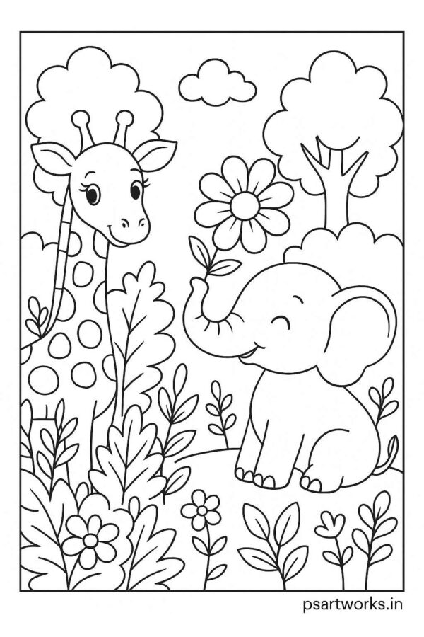 Elephant Colouring Page