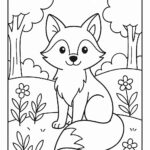Fox Colouring Page
