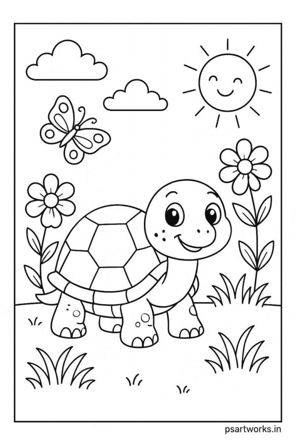 Turtle Colouring Page