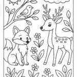 Fox Colouring Page