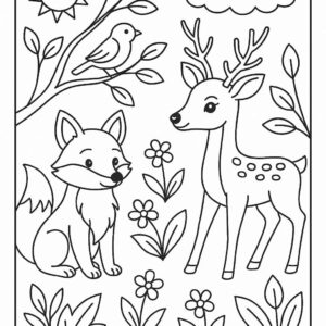 Fox Colouring Page