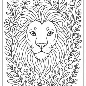 Lion Colouring Page