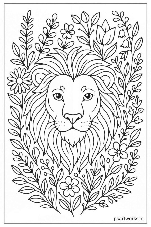 Lion Colouring Page