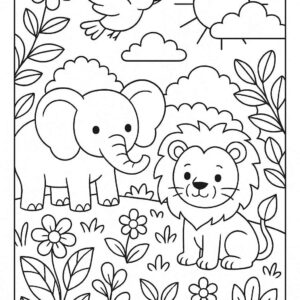 Lion Colouring Page